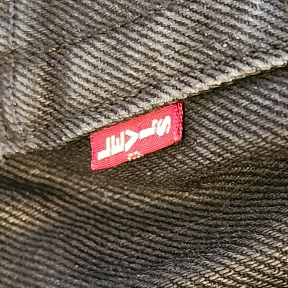 Black charcoal or black denim LEVI STRAUSS original  riveted men size W28 L30 - Picture 5 of 5